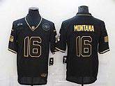 Nike 49ers 16 Joe Montana Black Gold 2020 Salute To Service Limited Jersey Dzhi,baseball caps,new era cap wholesale,wholesale hats